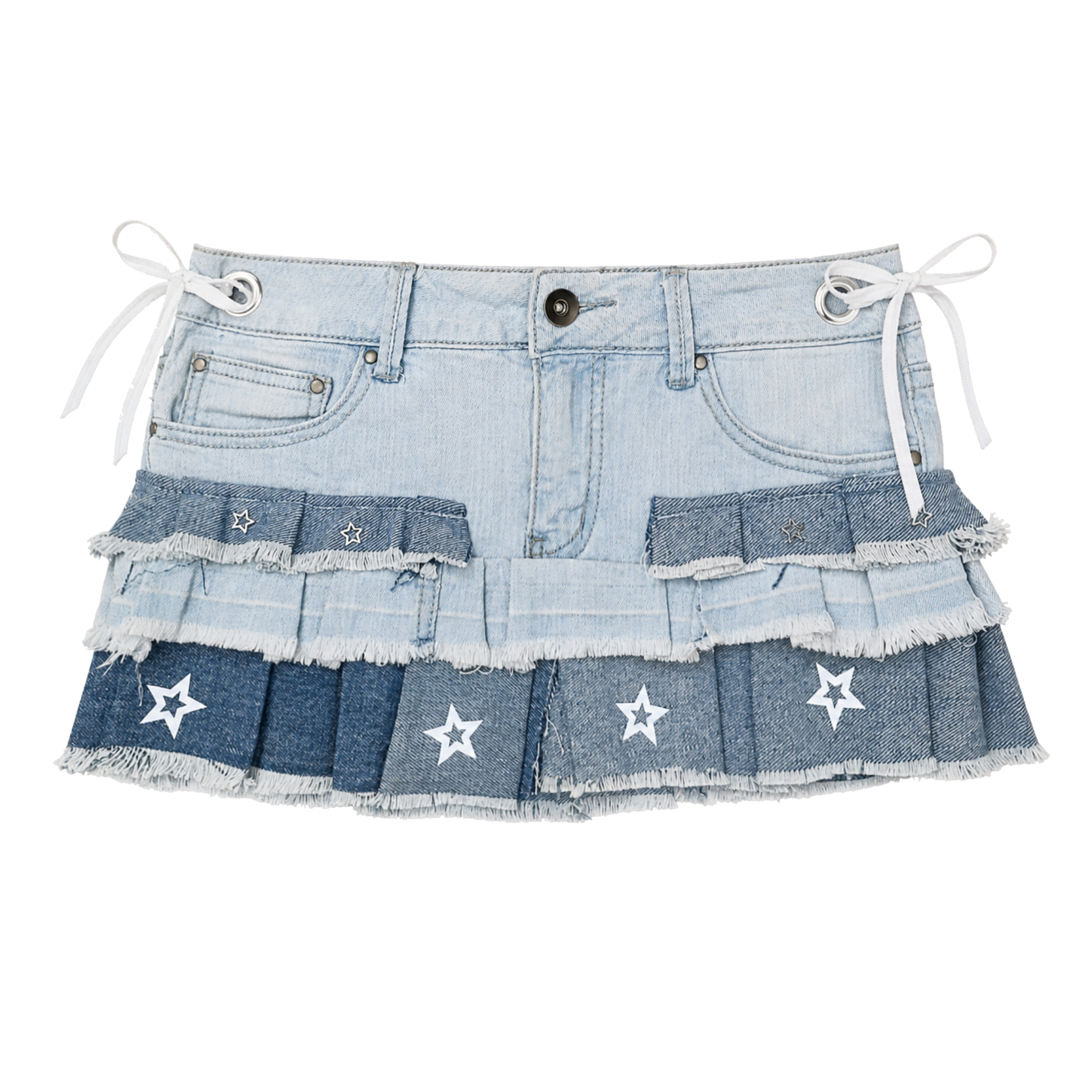 falda denim upcycled star echo falda denim upcycled star echo