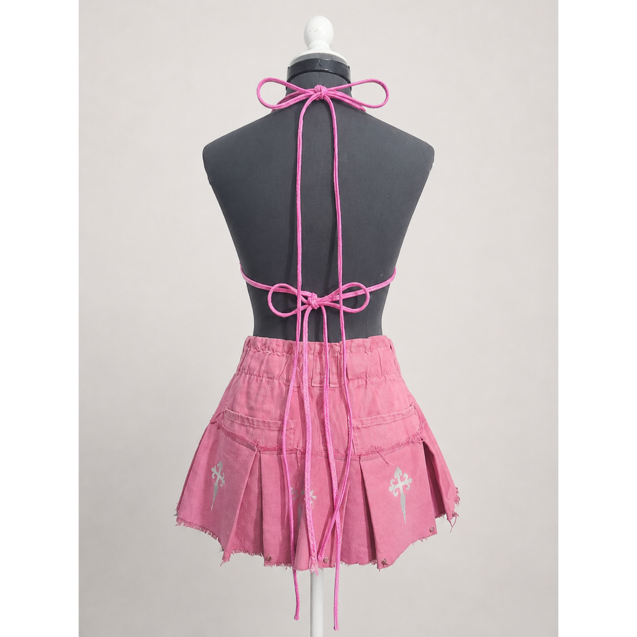 conjunto denim upcycled — pinky up✦ for rave✦ conjunto denim upcycled — pinky up✦ for rave✦